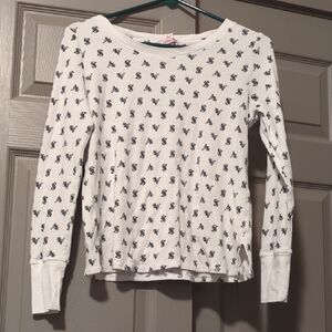 Matching Victoria's Secret White with Black Design Pajamas